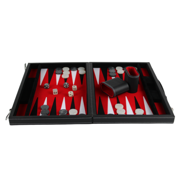 Konigsrot Leder-Backgammon-Set 18 Zoll - Image 2