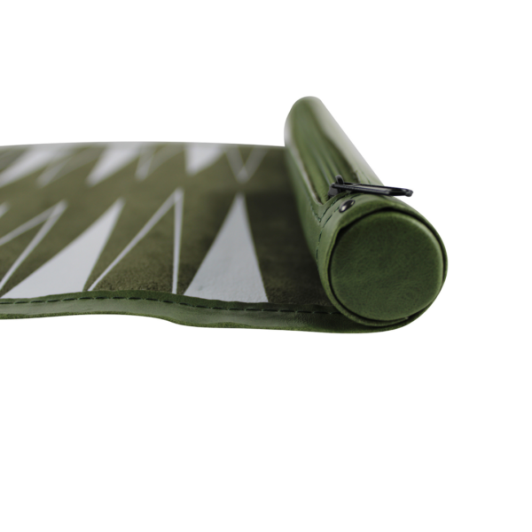 Grunes Reiseset: Roll-Up-Backgammon 13 Zoll - Image 4