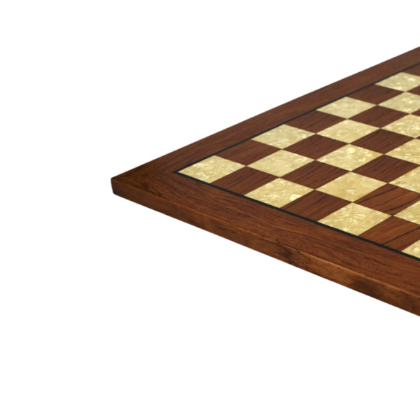 Rosenholz-Schachspiel 20 Zoll mit flachem Helena-Perlmuttbrett und gewichteten deutschen Staunton-Schachfiguren aus Sheesham 3,75 Zoll - Image 5
