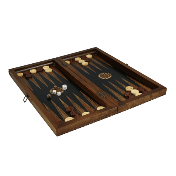 Helena Landliches Ebenholz Schach- & Backgammon-Set mit ebonisierten franzosischen Staunton-Schachfiguren 20 Zoll - Image 5