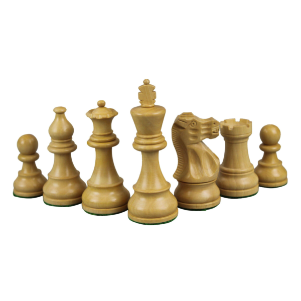 Mahagoni-Schachset 16 Zoll mit flachem Schachbrett und gewichteten ebonisierten klassischen Staunton-Schachfiguren 3 Zoll - Image 6