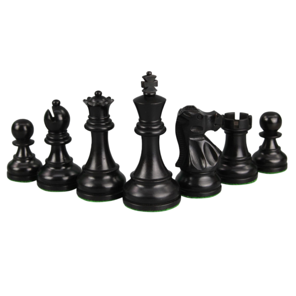 Wenge Schachset 21 Zoll mit Wenge Schachbrett und gewichteten Ebonisierten Staunton Reykjavik Schachfiguren 3,75 Zoll - Image 6