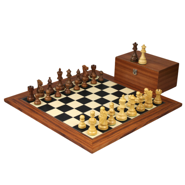 Palisander Schachset 20 Zoll mit Gewichteten Sheesham Classic Staunton Schachfiguren 3,75 Zoll