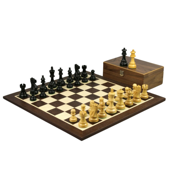 Wenge Schachset 21 Zoll mit gewichteten ebonisierten klassischen Staunton Schachfiguren 3,75 Zoll