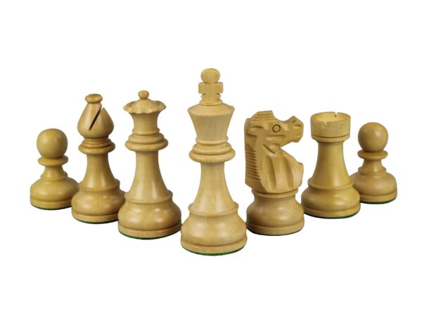 Ebonisierte franzosische Lardy Staunton Schachfiguren 3,75 Zoll – Bild 2