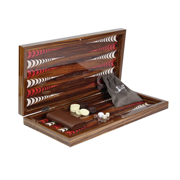 Holz Walnuss Design Backgammon Set - 20 Zoll - Image 2