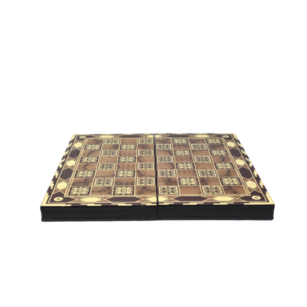 Holz-Motiv-Design Backgammon-Set 20 Zoll - Image 3