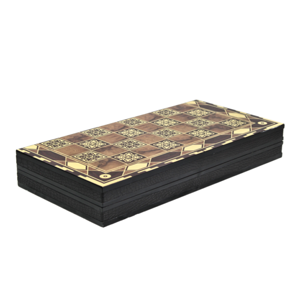 Holz-Motiv-Design Backgammon-Set 20 Zoll