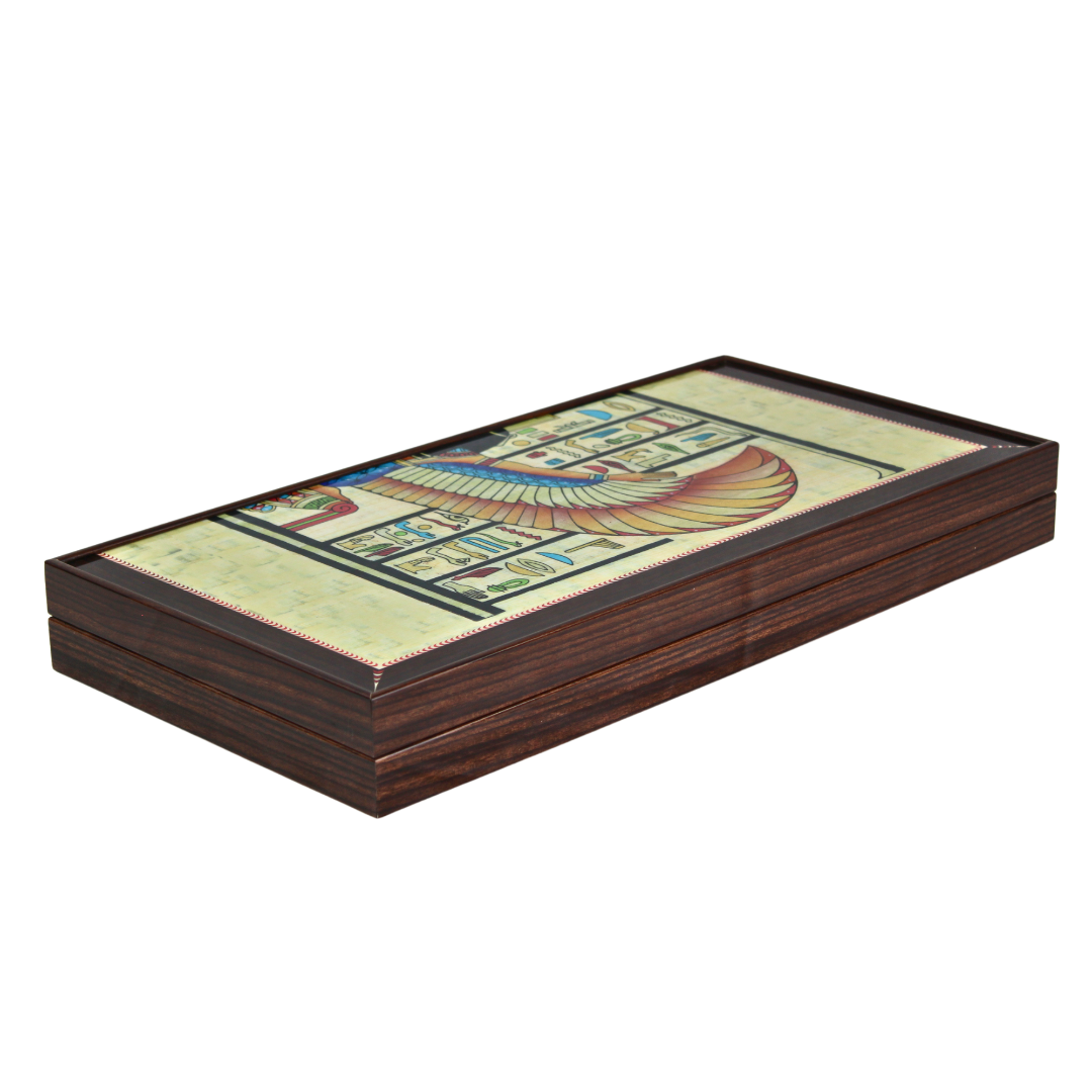 Holz-Papyrus-Design Backgammon-Set 20 Zoll