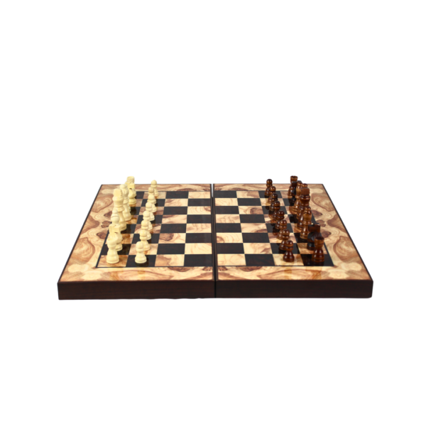 Holz Ashwood Design Schach & Backgammon Set - 19 Zoll