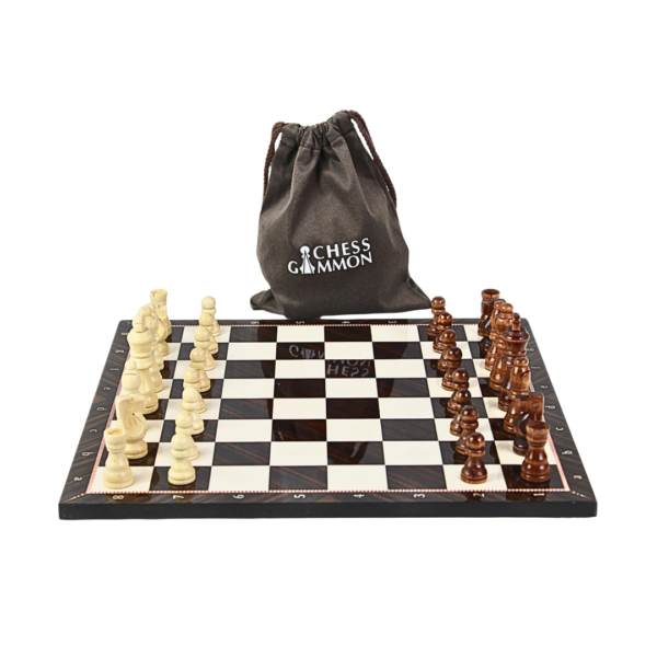 Walnuss-Design Schachset 14 Zoll