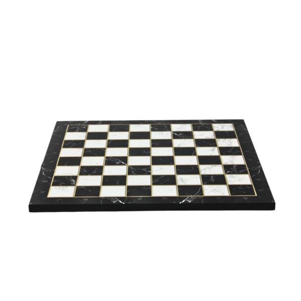 Schwarzes Marmor-Design Schachspiel 14 Zoll mit Aufbewahrungsbox - Image 3