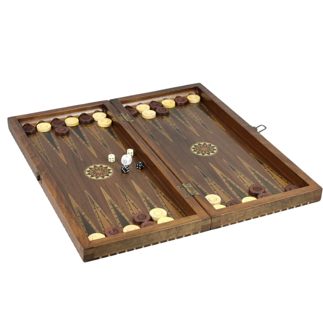 Helena Landliches Walnuss Schach- & Backgammon-Set mit Sheesham Franzosischen Staunton Schachfiguren 20 Zoll – Bild 6