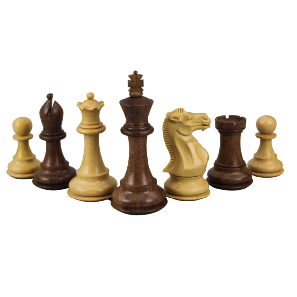 Rosenholz Schachset 20 Zoll mit Helena Perlmutt Flachschachbrett und Gewichtetem Sheesham Professional Morphy Staunton Schachfiguren 3,75 Zoll - Image 6