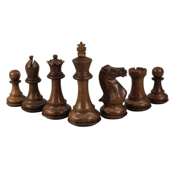 Rosenholz Schachset 20 Zoll mit Helena Perlmutt Flachschachbrett und Gewichtetem Sheesham Professional Morphy Staunton Schachfiguren 3,75 Zoll - Image 8