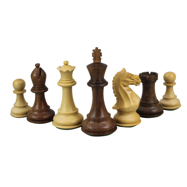 Rosenholz-Schachset 20 Zoll mit Helena Perlmutt-Flachschachbrett und gewichteten Sheesham-Furchtloser-Ritter-Staunton-Schachfiguren 3,75 Zoll - Image 6