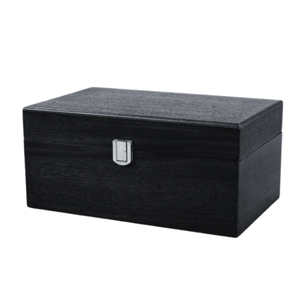 Ebony-Schachset 20 Zoll mit Helena-Flachschachbrett und gewichteten ebonisierten deutschen Staunton-Schachfiguren 3,75 Zoll - Image 9