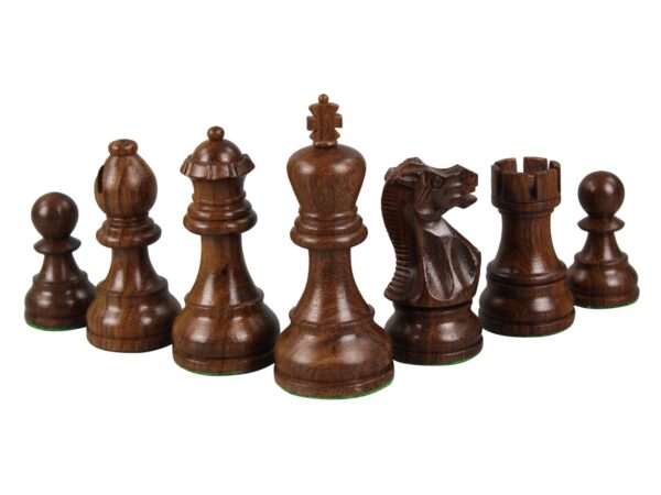 Walnuss-Schachset 20 Zoll mit Helena Flachem Schachbrett und Gewichteten Sheesham Executive Staunton Schachfiguren 3,75 Zoll - Image 7