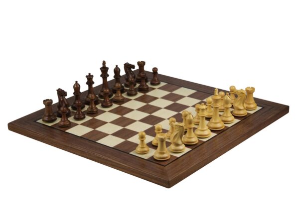 Walnuss-Schachset 20 Zoll mit Helena Flach-Schachbrett und Gewichtetem Sheesham Morphy Staunton Schachfiguren 3,75 Zoll - Image 2