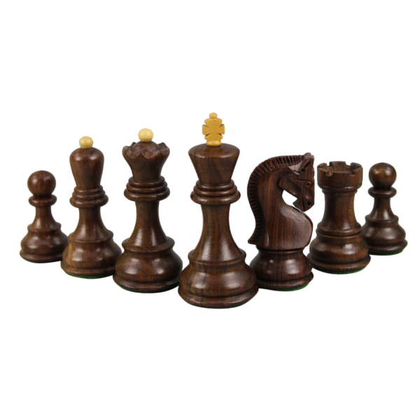 Walnuss-Schachset 20 Zoll mit Helena Flachschachbrett und gewichteten Sheesham Zagreb Staunton Schachfiguren 3,75 Zoll - Image 8