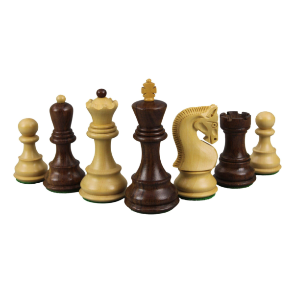 Walnuss-Schachset 20 Zoll mit Helena Flachschachbrett und gewichteten Sheesham Zagreb Staunton Schachfiguren 3,75 Zoll - Image 6