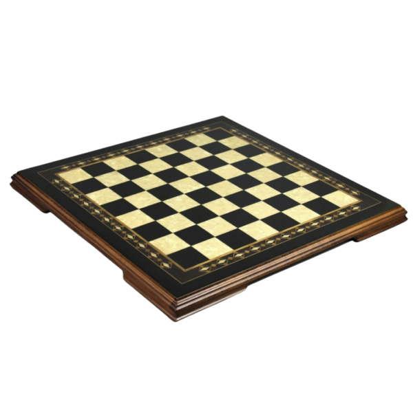 Ebenholz-Schachset 17 Zoll mit Helena-Schachbrett und gewichteten ebonisierten Atlantic Classic Staunton-Schachfiguren 3 Zoll – Bild 3