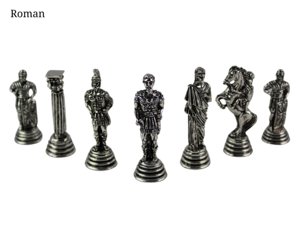 Blaues Lederimitat-Personalisiertes Metallschachset mit Kordelzugbeutel 14 Zoll - Image 10