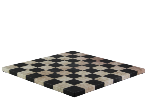 Schwarzes Lederimitat-Personalisiertes 3D-Acryl Staunton-Schachset mit Zugbeutel 14 Zoll – Bild 3