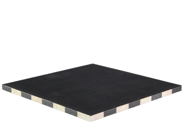Schwarzes Lederimitat-Personalisiertes 3D-Acryl Staunton-Schachset mit Zugbeutel 14 Zoll – Bild 4