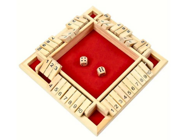 Rotes Shut the Box Familienspiel fur 4 Spieler 8,6 Zoll - Image 2