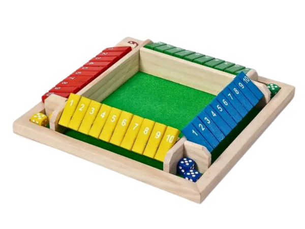 Buntes Shut the Box Familienspiel fur 4 Spieler 8,6 Zoll - Image 3