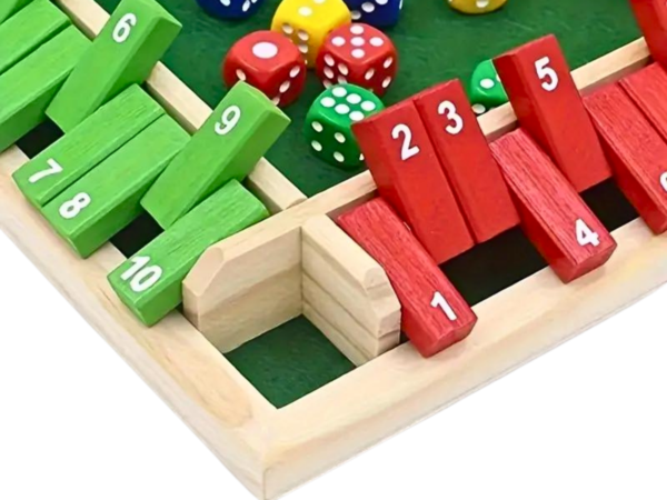 Buntes Shut the Box Familienspiel fur 4 Spieler 8,6 Zoll - Image 2
