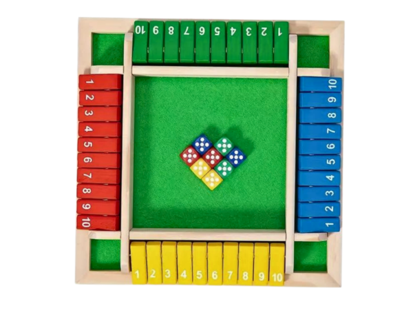 Buntes Shut the Box Familienspiel fur 4 Spieler 8,6 Zoll - Image 4