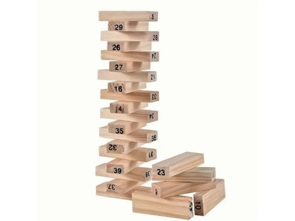 Holzblocke Tumbling Tower Familienspiel 7,1 Zoll - Image 2