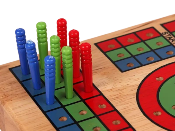 3-Spieler Cribbage Familienspiel aus Holz, 15 Zoll - Image 3