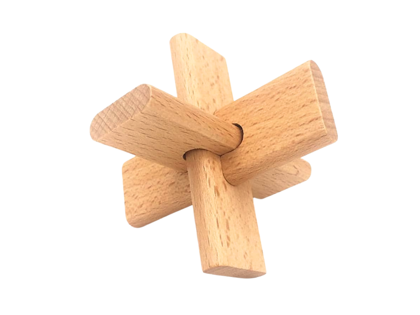 Kongming-Lock Ratsel aus Holz mit Drei Gliedern