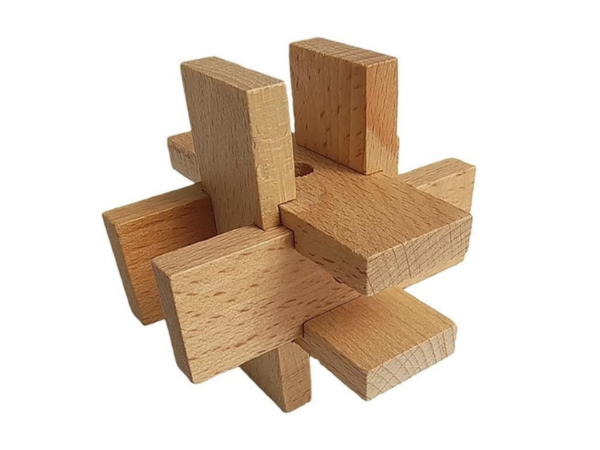 Six Mosaic Kongming Lock Geduldspiel aus Holz