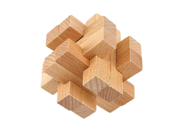 Treasure Cage Kongming Lock Geduldspiel aus Holz