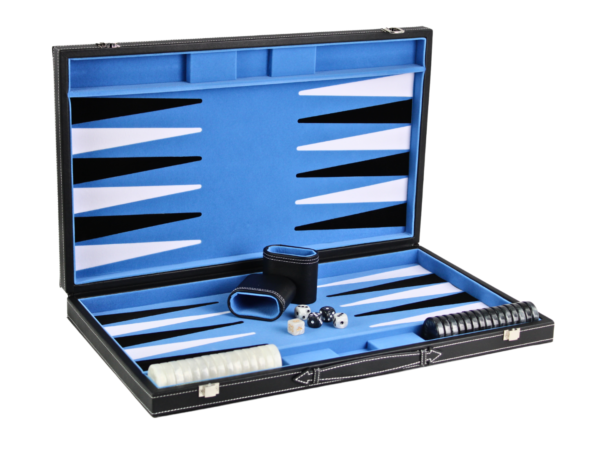 Himmelblaues Backgammon-Set 21 Zoll