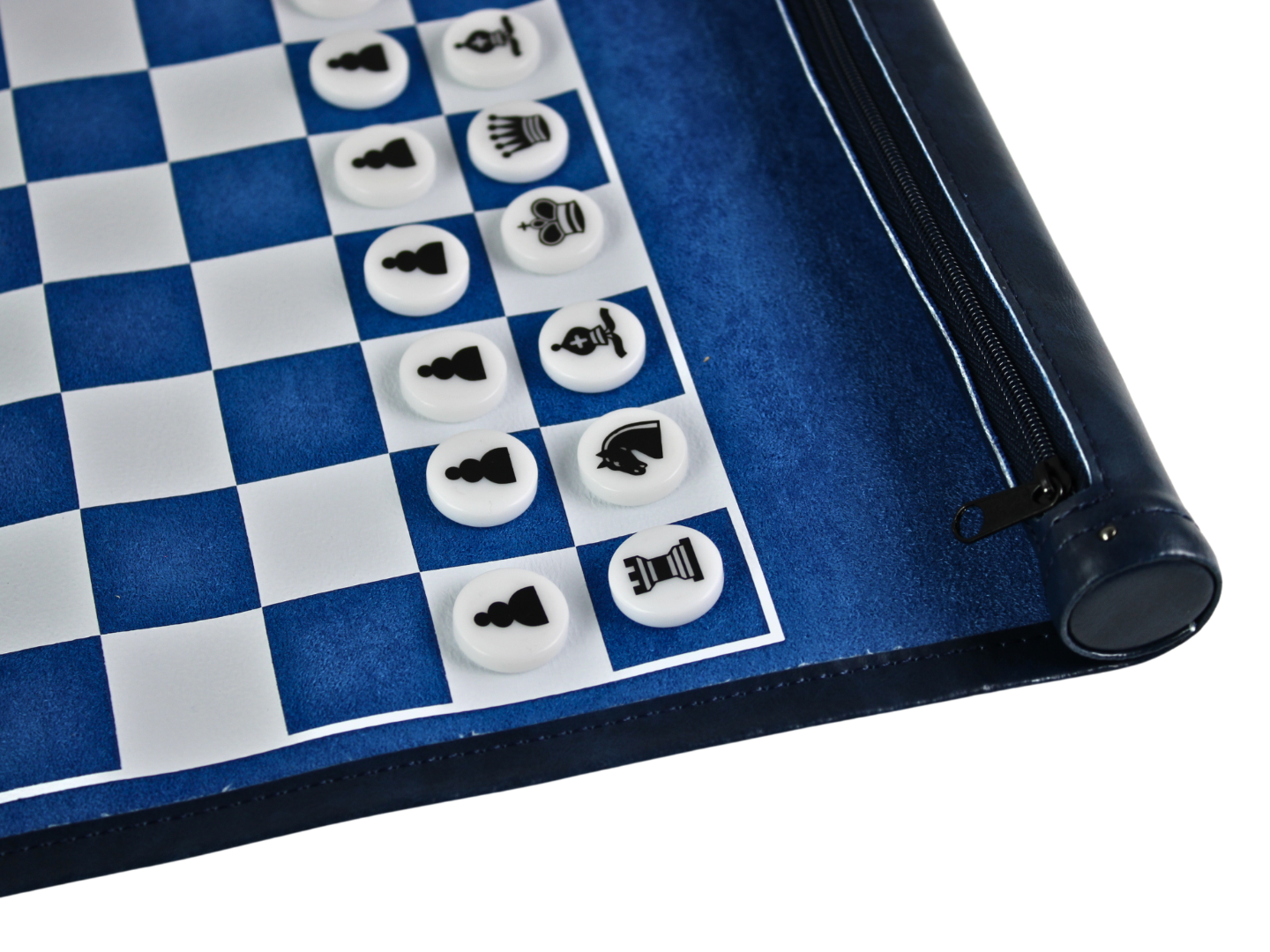 Blaues Reise-Schachset zum Aufrollen, 13 Zoll – Bild 7