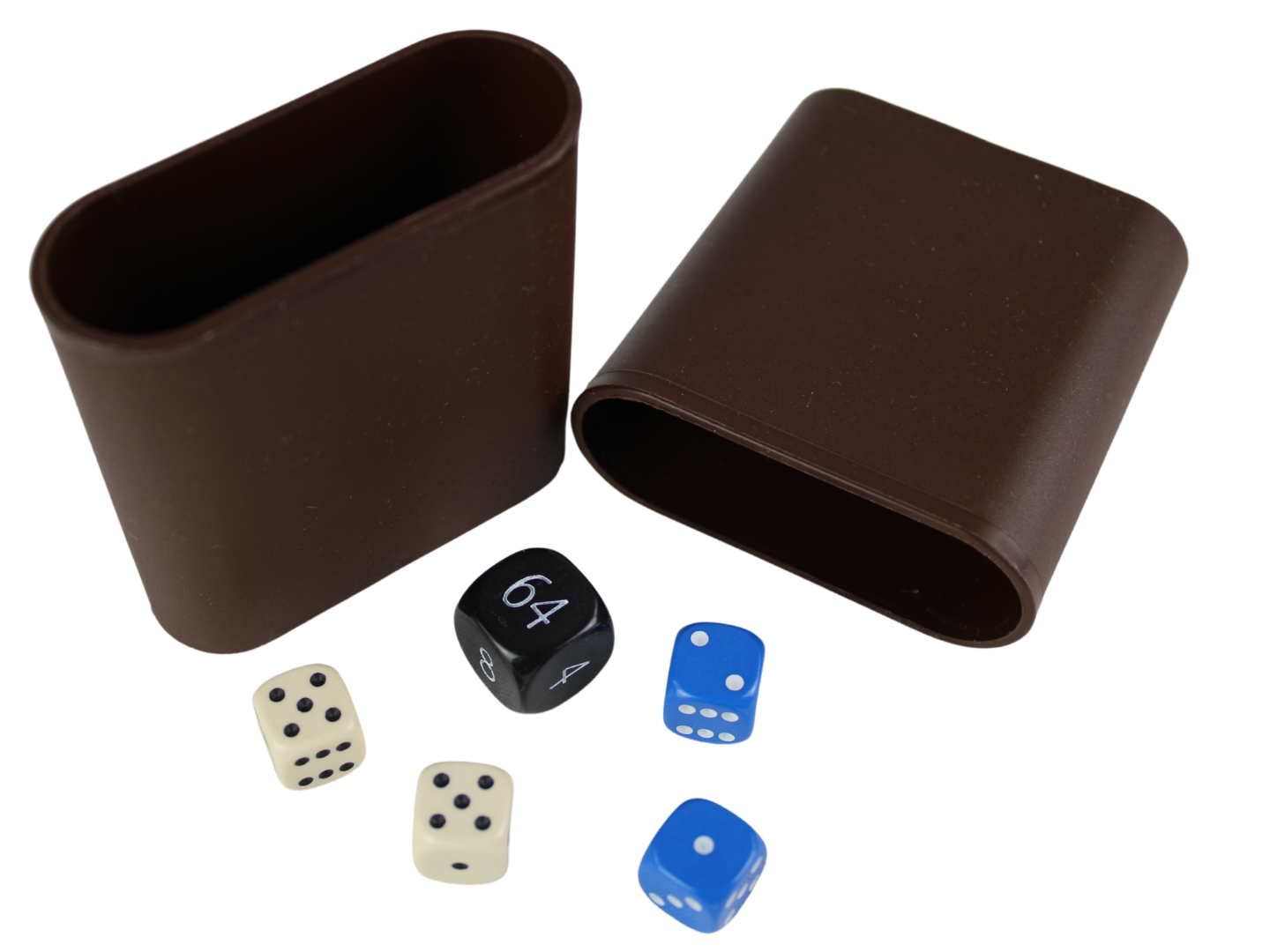 Juego de Dados de Repuesto para Backgammon con Cubiletes - Cubo de Doblaje Negro - Dados Crema y Azules