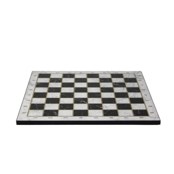 Weies Marmor-Design Schachbrett 14 Zoll