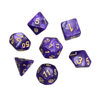 Amethyst Violett Marmoriertes DND-Wurfelset, 7-teiliges Wurfelset, Rollenspiel-Wurfel