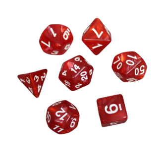 Rosenrot Marmoriertes DND-Wurfelset, 7-teiliges Wurfelset, Rollenspiel-Wurfel