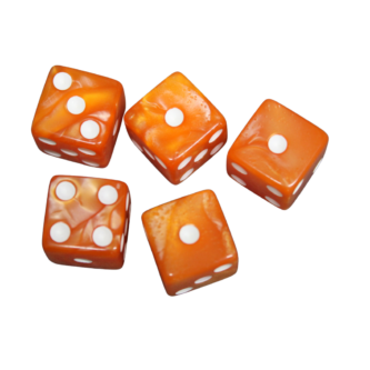 Spritziges Orange 16 mm D6 Wurfel fur Rollenspiele mit Weien Punkten
