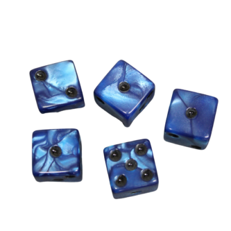 Nachtblau 16 mm D6 Wurfel fur Rollenspiele mit Schwarzen Punkten