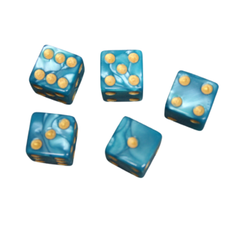 Helles Blau 16 mm D6 Wurfel fur Rollenspiele mit Gelben Punkten