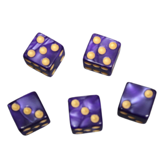 Traubenlila 16 mm D6 Wurfel fur Rollenspiele mit Gelben Punkten